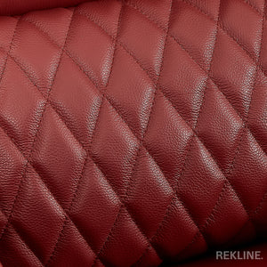 Home Cinema Chair in Red Real Leather | Luxury for Gaming & Movie Theatre Seating | Electric Recliner with Power Headrest & Automatic Lumbar Support | Assisi by REKLINE