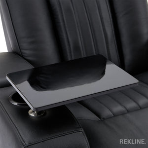 Home Cinema Chair in Black Real Leather | Luxury for Gaming & Movie Theatre Seating | Electric Recliner with 8-Point Massage & Power Headrest | Capri by REKLINE