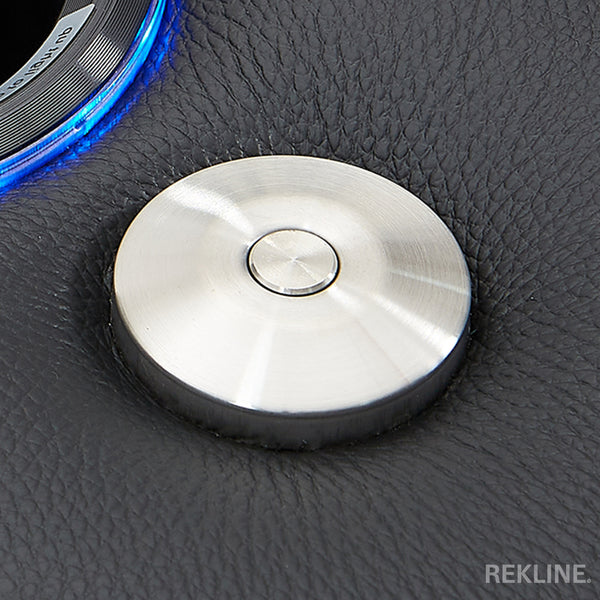 Home Cinema Chair in Black Real Leather | Luxury for Gaming & Movie Theatre Seating | Electric Recliner with 8-Point Massage & Power Headrest | Capri by REKLINE