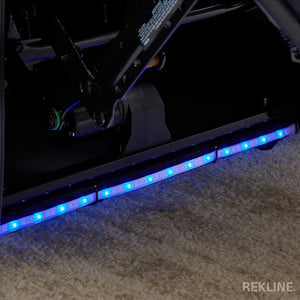 Home Cinema Chair in Black Real Leather | Luxury for Gaming & Movie Theatre Seating | Electric Recliner with 8-Point Massage & Power Headrest | Capri by REKLINE