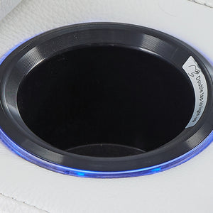 Home Cinema Chair in White Real Leather | Luxury for Gaming & Movie Theatre Seating | Electric Recliner with 8-Point Massage, Heated Seats & Power Headrests | Napoli by REKLINE