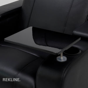 Home Cinema Chair in Black Real Leather | Luxury Movie Theatre Seating | Electric Recliner with Padded Headrest & Lumbar Support | Rimini by REKLINE