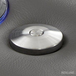 Home Cinema Chair in Grey Real Leather | Luxury for Gaming & Movie Theatre Seating | Electric Recliner with 8-Point Massage & Power Headrest | Capri by REKLINE