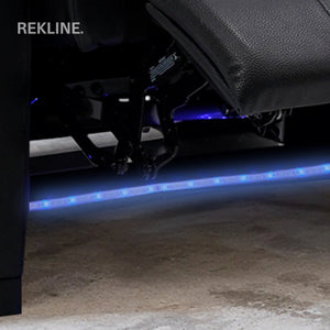 Home Cinema Chair in Black Real Leather | Luxury Movie Theatre Seating | Electric Recliner with Padded Headrest & Lumbar Support | Rimini by REKLINE