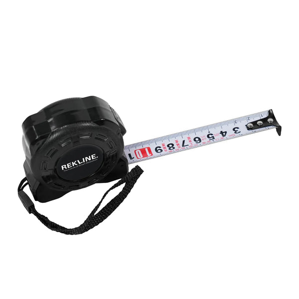 Tape Measure 5m / 16.5ft with Locking Mechanism | Auto Retract Measuring Tape | Belt Clip & Durable Heavy Duty Case | by REKLINE
