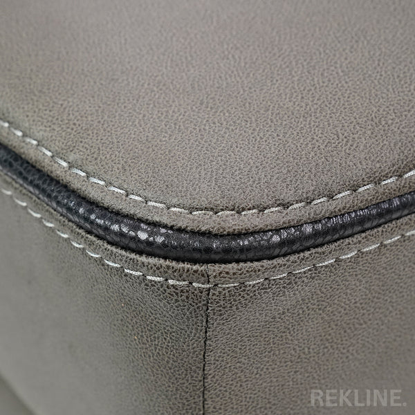 Large Grey Fabric Footstool | Storage Ottoman for Sofa | 49cm H x 66cm W x 56cm L - Square  | Tuscany by REKLINE