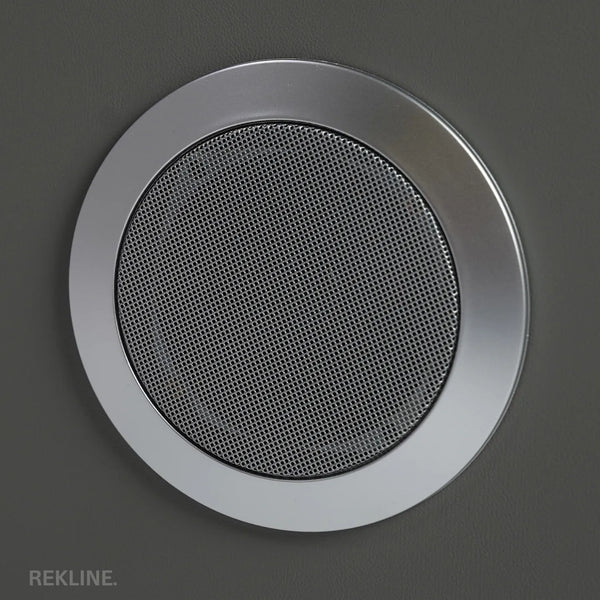 Narrow 2 Drawer Bedside Table With Lights LED & Fingerprint Lock | Table Glass Top with Built-in Wireless Charger & BT Speakers | Modern Nightstand + USBc | Phoenix