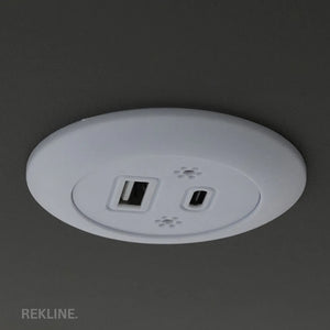 Small Grey 2 Drawer Bedside Table With Lights LED | PIN Locked Drawer | Square Table Glass Top & Built-in Wireless Charger | Bluetooth Modern Nightstand + USBc + Speakers  | Chicago