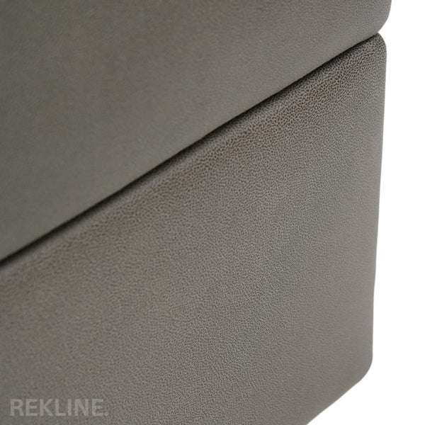 Large Grey Fabric Footstool | Storage Ottoman for Sofa | 49cm H x 66cm W x 56cm L - Square  | Tuscany by REKLINE