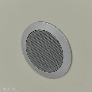 Small Off-White 2 Drawer Bedside Table With Lights LED & Fingerprint Lock | Table Glass Top with Built-in Wireless Charger & BT Speakers | Modern Nightstand + USBc | Miami