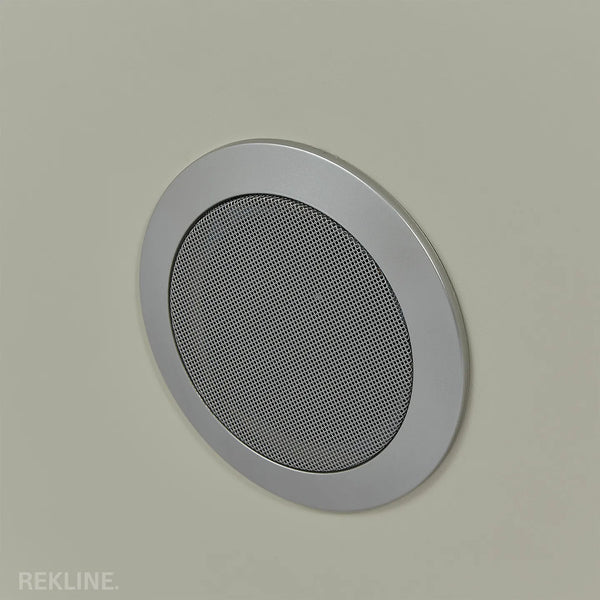 Small Off-White 2 Drawer Bedside Table With Lights LED & Fingerprint Lock | Table Glass Top with Built-in Wireless Charger & BT Speakers | Modern Nightstand + USBc | Miami