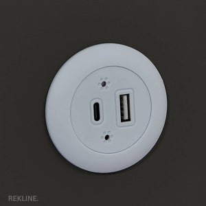 Narrow 2 Drawer Bedside Table With Lights LED & Fingerprint Lock | Table Glass Top with Built-in Wireless Charger & BT Speakers | Modern Nightstand + USBc | Phoenix