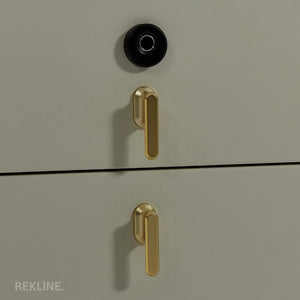 Small Off-White 3 Drawer Faux Leather Bedside Table With Lights LED & Fingerprint Lock | Square Table Glass Top & Built-in Wireless Charger | Bluetooth Modern Nightstand + USBc + Speakers  | California