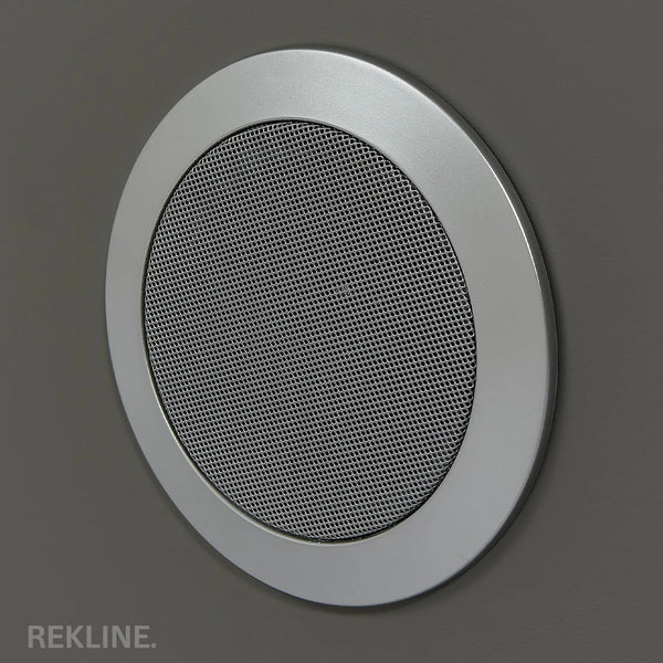 Small Grey 3 Drawer Faux Leather Bedside Table With Lights LED & Fingerprint Lock | Round Table Glass Top & Built-in Wireless Charger | Bluetooth Modern Nightstand + USBc & Speakers  | Florida