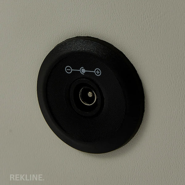 Small Off-White 2 Drawer Bedside Table With Lights LED & Hidden Safety Box | Square Table Glass Top & Built-in Wireless Charger | Bluetooth Modern Nightstand + USBc + Speakers  | California