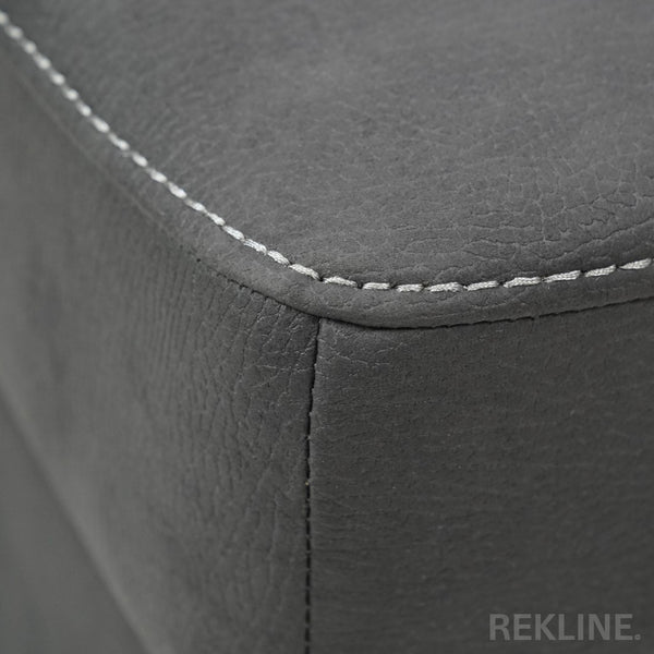 Large Grey Fabric Footstool | Storage Ottoman for Sofa | 49cm H x 66cm W x 56cm L - Square  | Florence by REKLINE