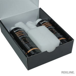 Leather Sofa Cleaner & Conditioner Kit | Sponge & Cloth Included for Couch Cleaning At Home | by REKLINE