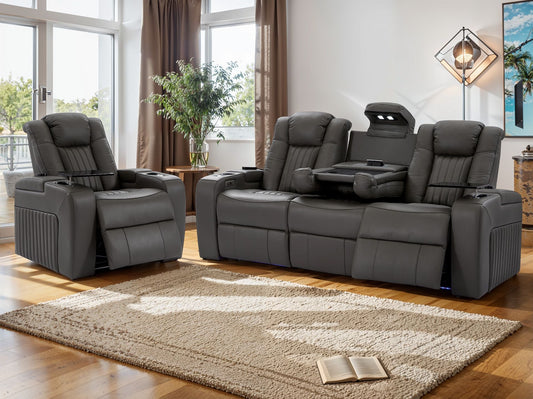 3+1 Leather Sofa Sets