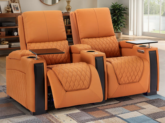 Orange Leather Sofas