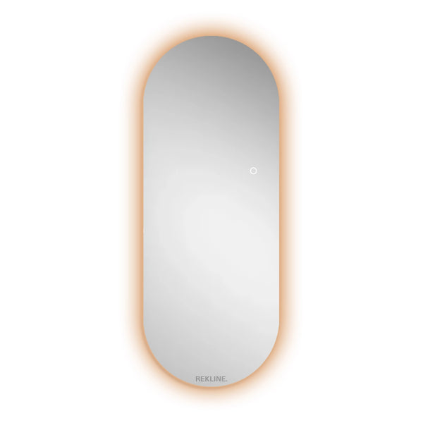 Frameless Full Length Mirror | Three-Colour Aluminium Alloy Lamp Trough & PC Shade | 70×180 cm | Washington Glow Mirror By REKLINE