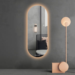 Frameless Full Length Mirror | Three-Colour Aluminium Alloy Lamp Trough & PC Shade | 70×180 cm | Washington Glow Mirror By REKLINE