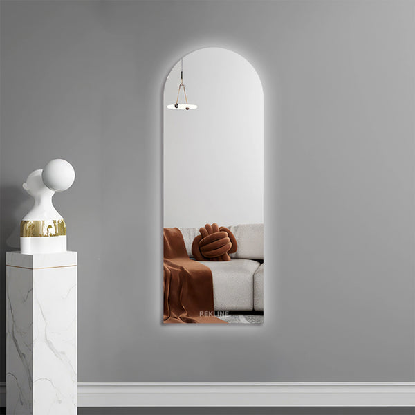 Frameless Full Length LED Mirror | Acrylic Strip Lampshade | 70×180 cm | Atlanta Glow Mirror By REKLINE