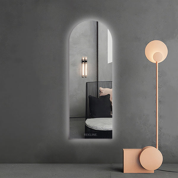 Frameless Full Length LED Mirror | Acrylic Strip Lampshade | 70×180 cm | Atlanta Glow Mirror By REKLINE