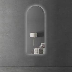 Frameless Full Length LED Mirror | Acrylic Strip Lampshade | 70×180 cm | Atlanta Glow Mirror By REKLINE