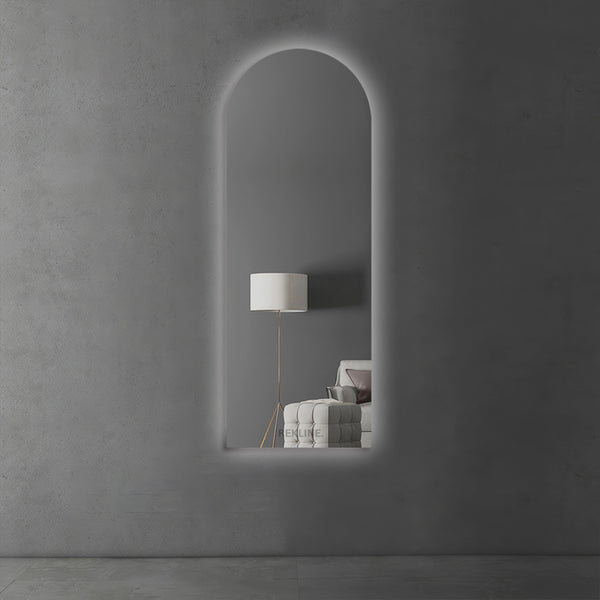Frameless Full Length LED Mirror | Acrylic Strip Lampshade | 70×180 cm | Atlanta Glow Mirror By REKLINE