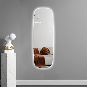 Full Length Mirror For Wall | Frameless Smart Mirror | 70 × 180cm Ambient Light Wall Mirror | Orlando Glow Mirror By REKLINE