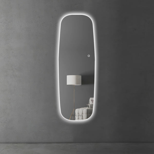 Full Length Mirror For Wall | Frameless Smart Mirror | 70 × 180cm Ambient Light Wall Mirror | Orlando Glow Mirror By REKLINE