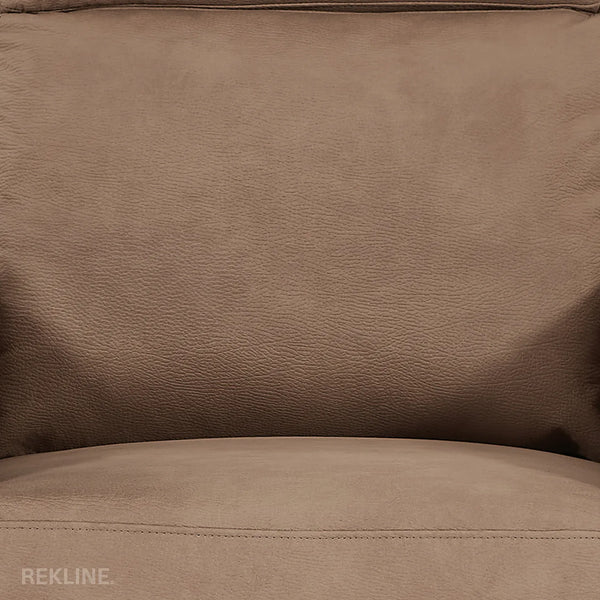 Electric Recliner Armchair in Tan Fabric | Movie & Home Cinema Chair | Power Headrest & Automatic Lumbar Support | High-Back & Removable Tables | Palmero by REKLINE