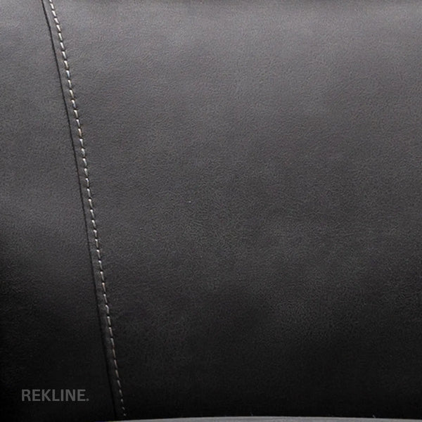 Electric Recliner Armchair in Grey Fabric | Modern Home Cinema Chair with Power Headrest | High-Back + Padded Lumbar + USB | Vinson by REKLINE