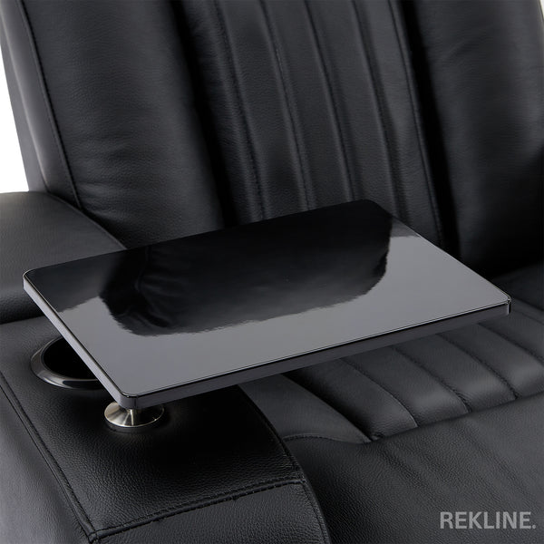 Home Cinema Chair in Black Real Leather | Luxury for Gaming & Movie Theatre Seating | Electric Recliner with 8-Point Massage & Power Headrest | Capri by REKLINE