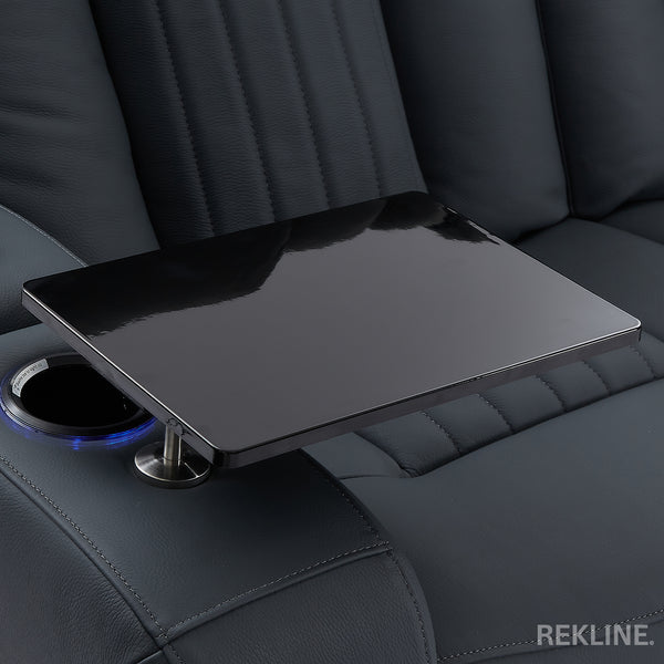 Home Cinema Chair in Blue Leather | Luxury for Gaming & Movie Theatre Seating | Power Recliner Chair with 8-Point Massage & Power Headrest | Capri by REKLINE