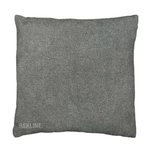 Grey Twilled Fabric Cushions (set of 2) | Small 45cm x 45cm Square Design for Sofa Decor | by REKLINE