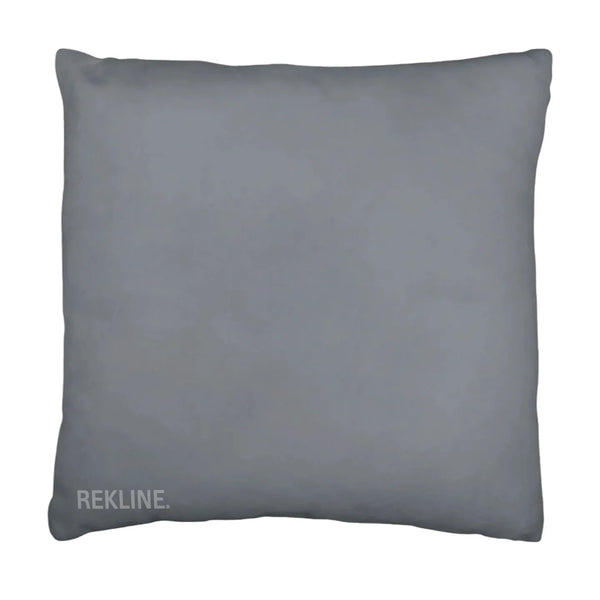 Grey Faux Leather Cushions (set of 2) | Small 45cm x 45cm Square Design for Sofa Decor | by REKLINE