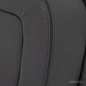 Electric Recliner Armchair in Grey Fabric | Movie & Home Cinema Chair with 8-Point Massage & Power Headrest | High-Back + Padded Lumbar | Sicily by REKLINE