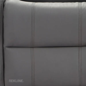 Grey Leather Recliner Chair | Manual Reclining Armchair | Space-Saving Wall Hugger | Trento 1 Seater Sofa by REKLINE