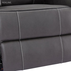 Electric Recliner Armchair in Grey Fabric | Movie & Home Cinema Chair with 8-Point Massage & Power Headrest | High-Back + Padded Lumbar | Vinsonova 1 Seater Sofa by REKLINE