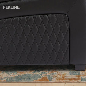 Home Cinema Chair in Black Real Leather | Luxury for Gaming & Movie Theatre Seating | Electric Recliner with Power Headrest & Automatic Lumbar Support | Assisi by REKLINE