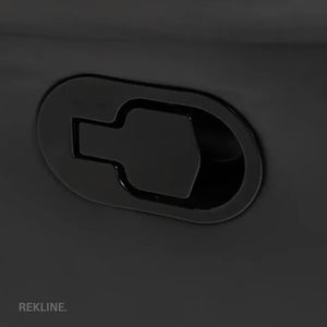 Black Leather Recliner Chair | Manual Reclining Armchair | Space-Saving Wall Hugger | Trento 1 Seater Sofa by REKLINE