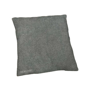 Grey Twilled Fabric Cushions (set of 2) | Small 45cm x 45cm Square Design for Sofa Decor | by REKLINE