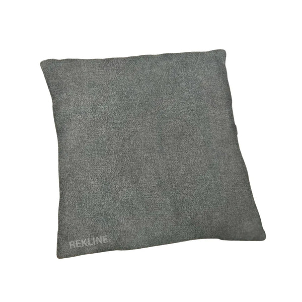 Grey Twilled Fabric Cushions (set of 2) | Small 45cm x 45cm Square Design for Sofa Decor | by REKLINE