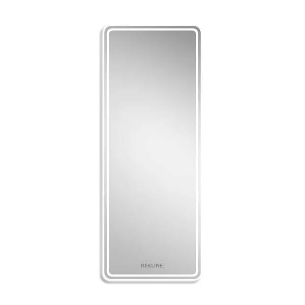 Full Length Frameless Large LED Mirror | Copper-Free Silver Glass & Alloy Lamp Trough | 70×180 cm | Miami Glow Mirror By REKLINE