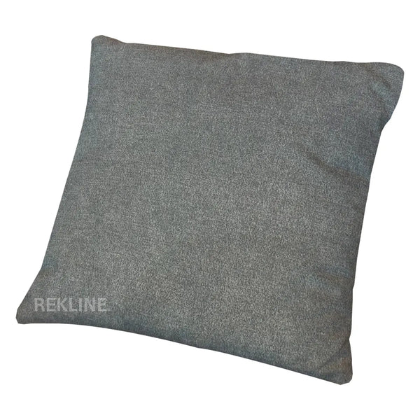 Grey Twilled Fabric Cushions (set of 2) | Small 45cm x 45cm Square Design for Sofa Decor | by REKLINE