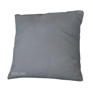 Grey Faux Leather Cushions (set of 2) | Small 45cm x 45cm Square Design for Sofa Decor | by REKLINE