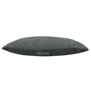 Grey Twilled Fabric Cushions (set of 2) | Small 45cm x 45cm Square Design for Sofa Decor | by REKLINE