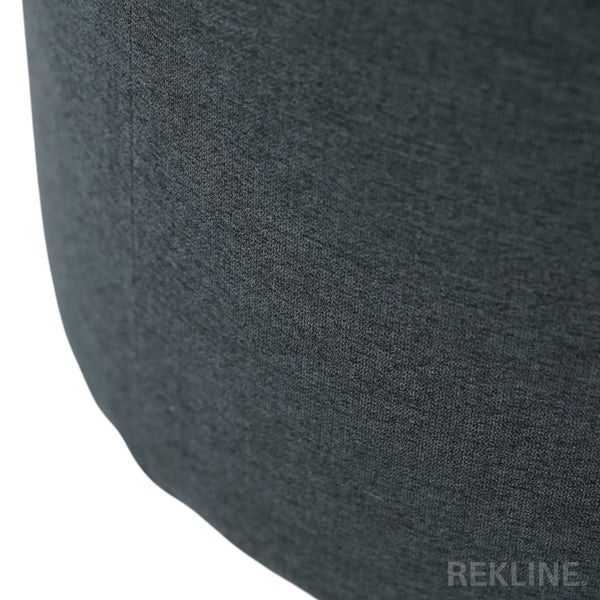 Small Round Grey Fabric Pouffe Footstool for Sofa | 38cm H x 35cm W | Vaneto Stool by REKLINE